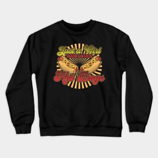 Just A Girl Who Loves Hot Dogs Crewneck Sweatshirt